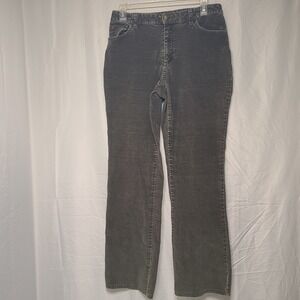 Womens Corduroy Pants Size 8 Green 90's Preppy Comfy Retro St John's Bay Casual